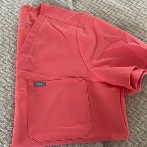 Figs coral Catarina scrub top - matching pant is separate listing and a size M